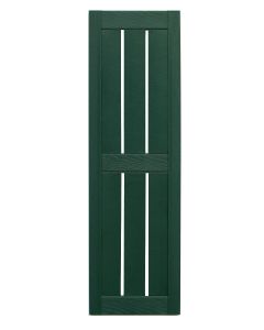 12" Wide - Exterior Vinyl Framed Board-n-Batten Shutters - Open Weave
