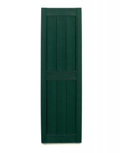 12" Wide - Exterior Vinyl Framed Board-n-Batten Shutters - Closed Weave