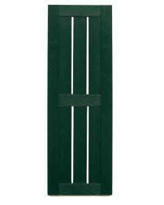 14.5" Wide - Exterior Vinyl Framed Board-n-Batten Shutters - Open Weave
