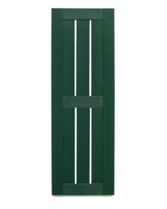 16.25" Wide - Exterior Vinyl Framed Board-n-Batten Shutters - Open Weave