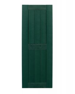 17.75" Wide - Exterior Vinyl Framed Board-n-Batten Shutters - Closed Weave