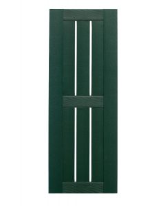 17.75" Wide - Exterior Vinyl Framed Board-n-Batten Shutters - Open Weave