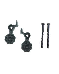 Flower Shutter Dogs w/ Lag Bolt