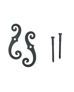 Beveled Scroll Shutter Dogs w/ Lag Bolt