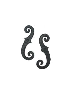 Faux Stippled Scroll Shutter Dogs