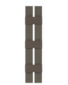 7.625" Wide - Exterior Vinyl Board-n-Batten Shutters - Open Weave