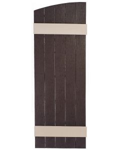 17.25" Wide - Exterior Vinyl Board-n-Batten Shutters - Closed Weave