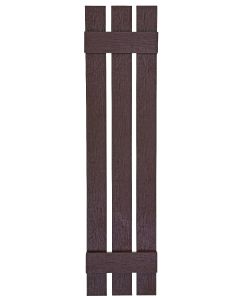 12" Wide - Exterior Vinyl Board-n-Batten Shutters - Open Weave